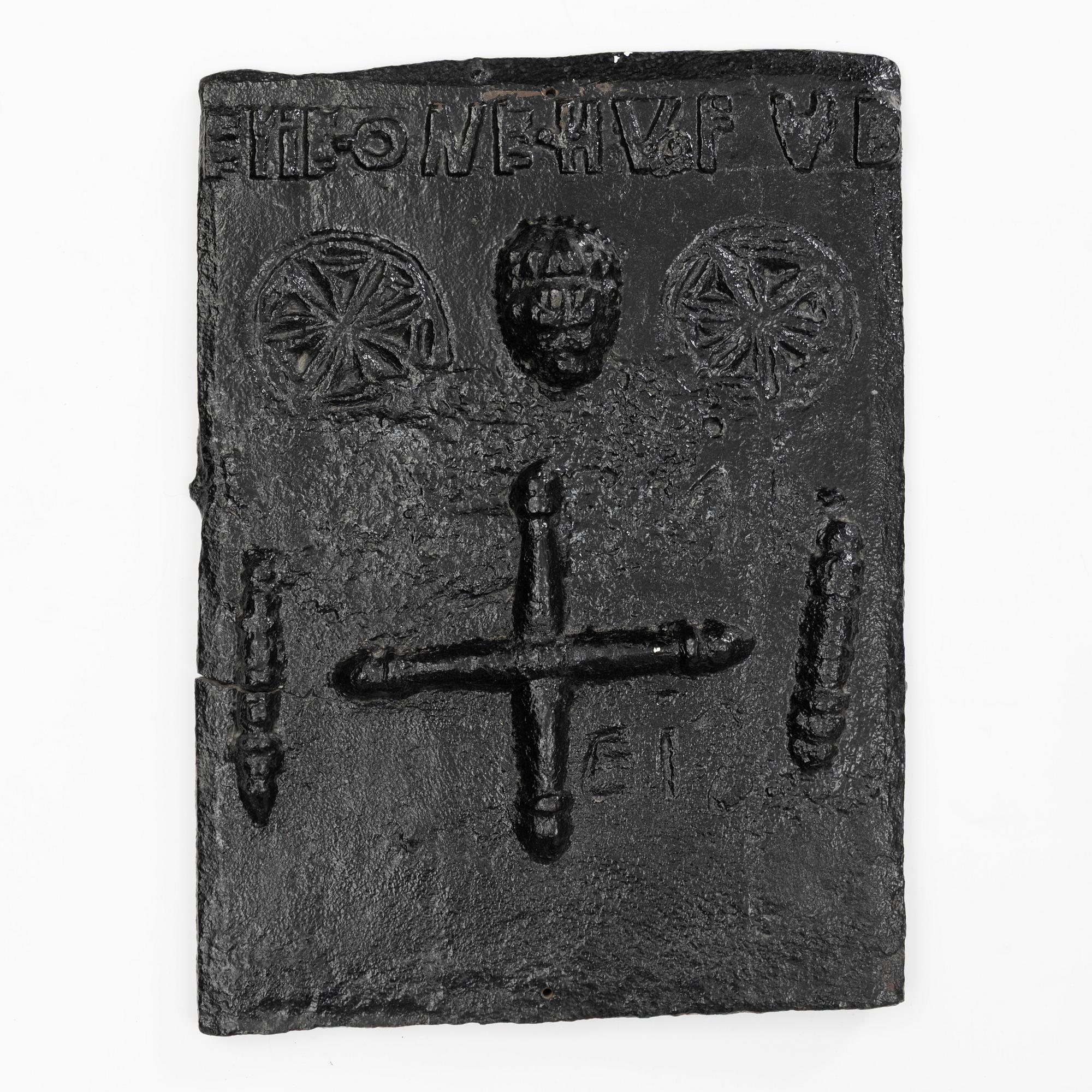 A stove plate, 17th-18th Century.