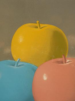 René Magritte, efter, "Trois pommes".