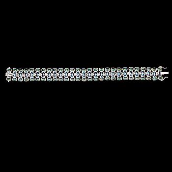 ARMBAND, sterlingsilver, vita topaser tot ca 0.50 ct, färgade topaser tot ca 48.00 ct.