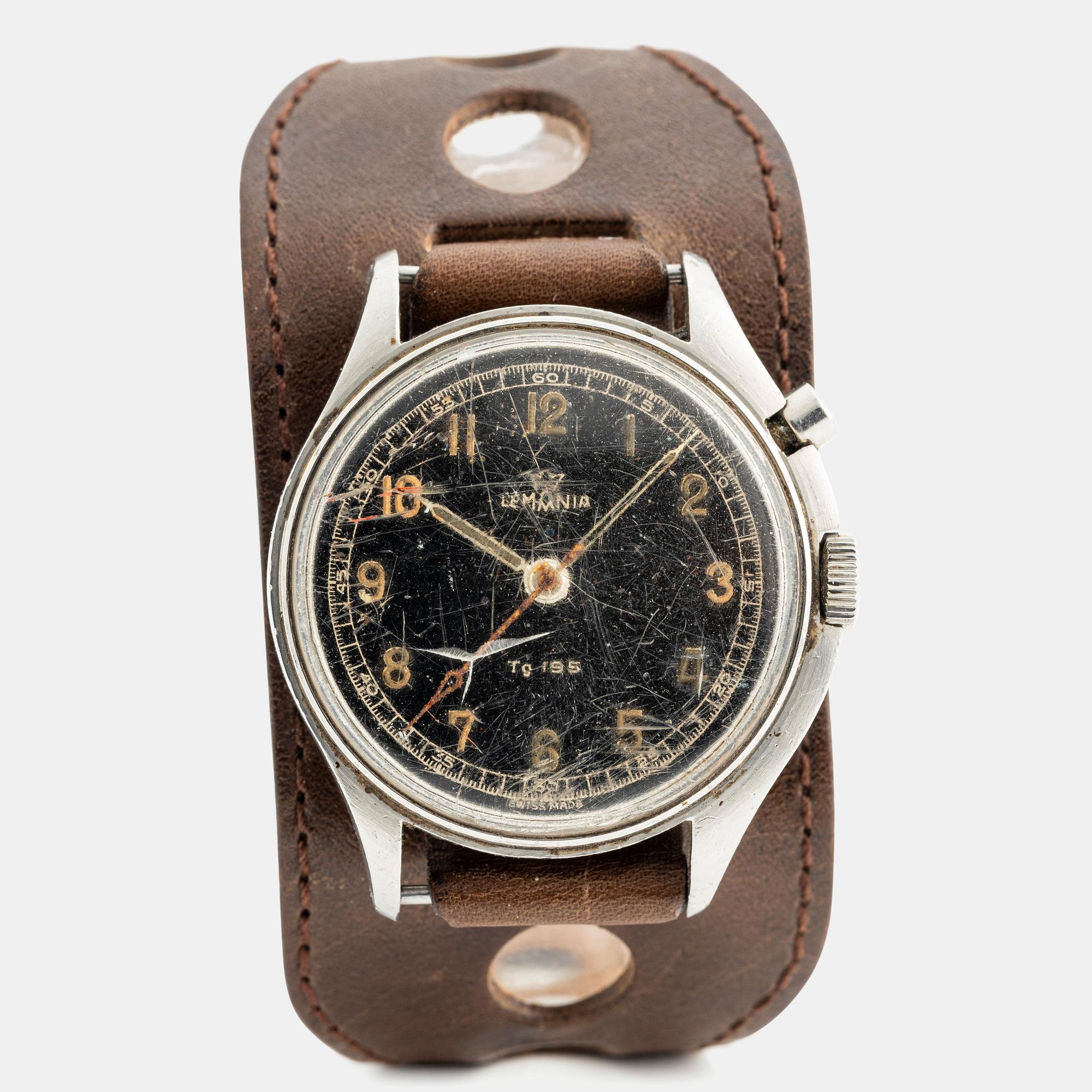 Lemania, "Tg 195", "Tre kronor/Three Crowns", ca 1957.