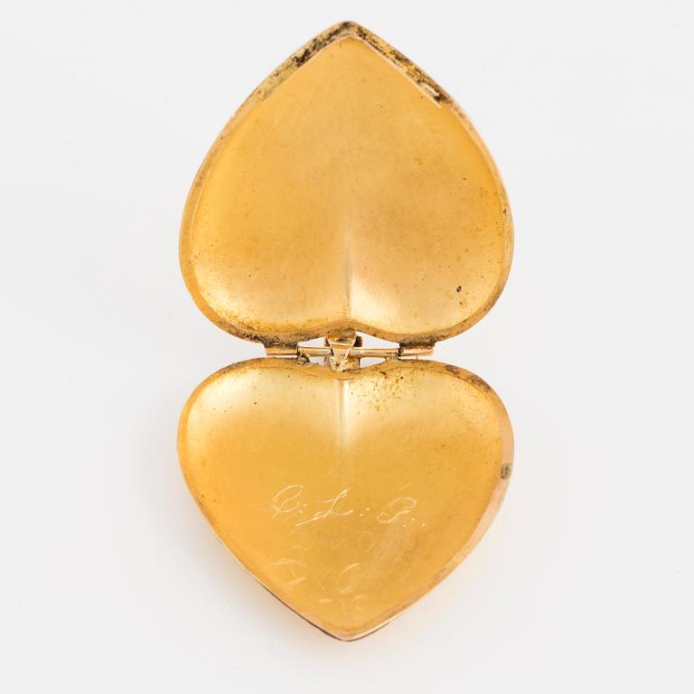 HÄNGE, stort hjärta, 18K guld.