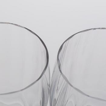 SERVISGLAS, 34 delar, "Optica", Gunnar Cyrén, Orrefors, 1900-talets andra hälft.