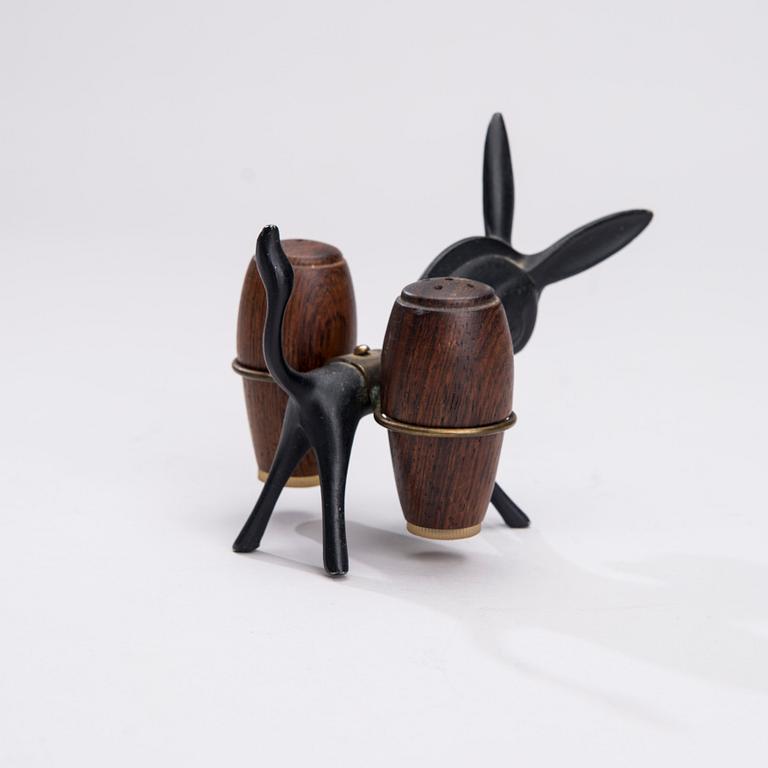 WALTER BOSSE, KRYDDSTÄLL, metall samt trä, tillverkad av Herta Baller, Österrike 1950-tal.