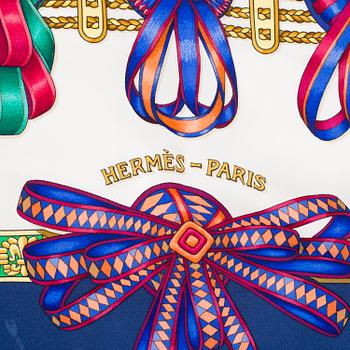 An Hermès "Les rubans du Cheval" silk scarf.