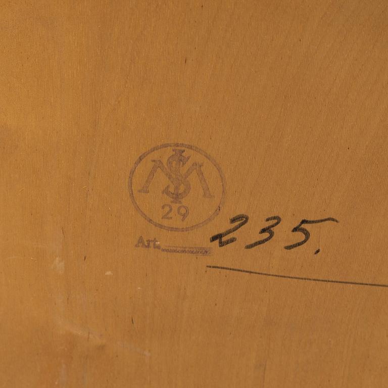 A birch veneered book case. 1940s/50s.