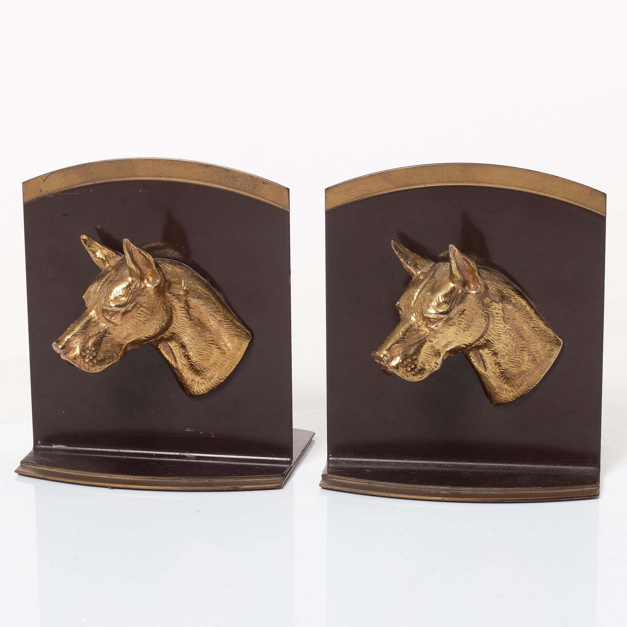 Bokstöd, ett par, 1900-tal.