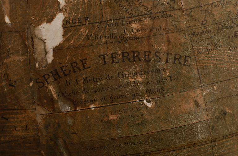 JORDGLOB, stativ av smide, 1800-tal.