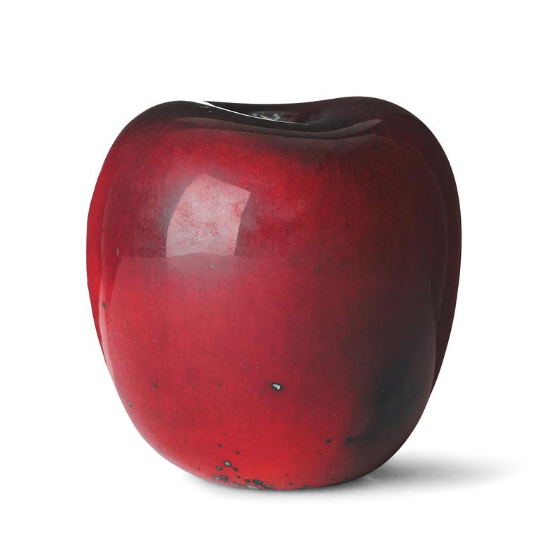 Hans Hedberg, a faience sculpture of an apple, Biot, France.