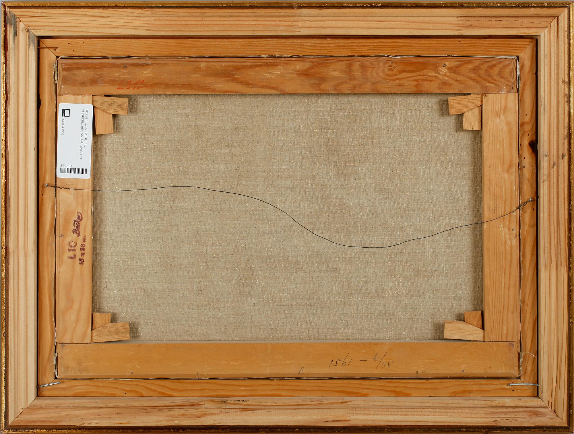 JAN BOHUMIL POSPISIL, olja på duk, sign.