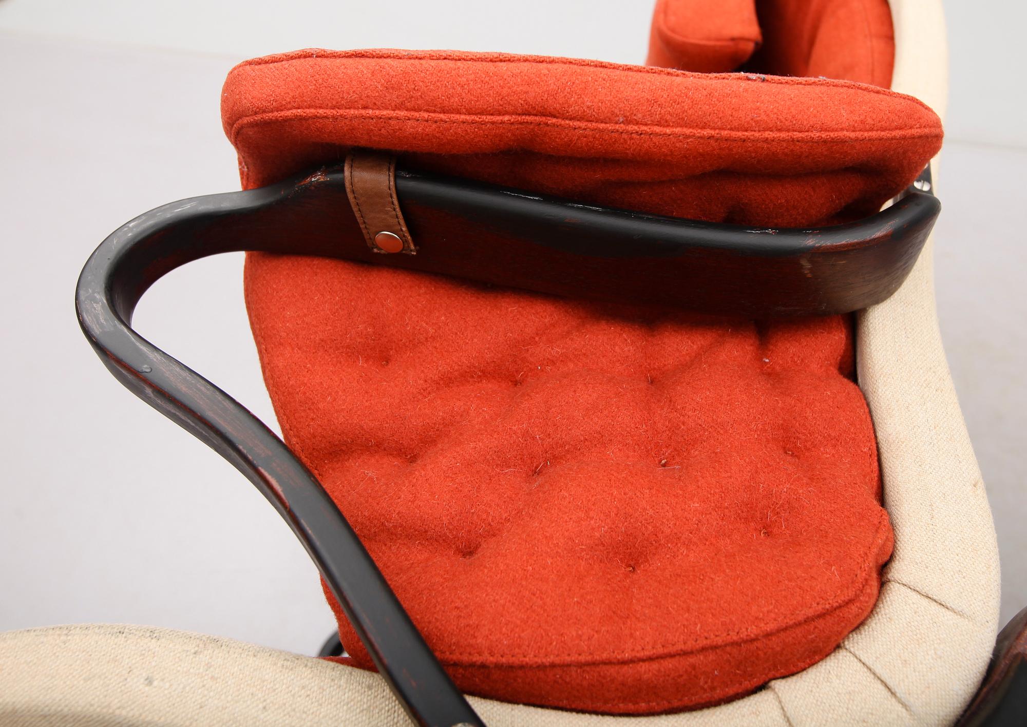 FÅTÖLJ, "Pernilla", Bruno Mathsson, Dux, 1900-talets andra hälft.