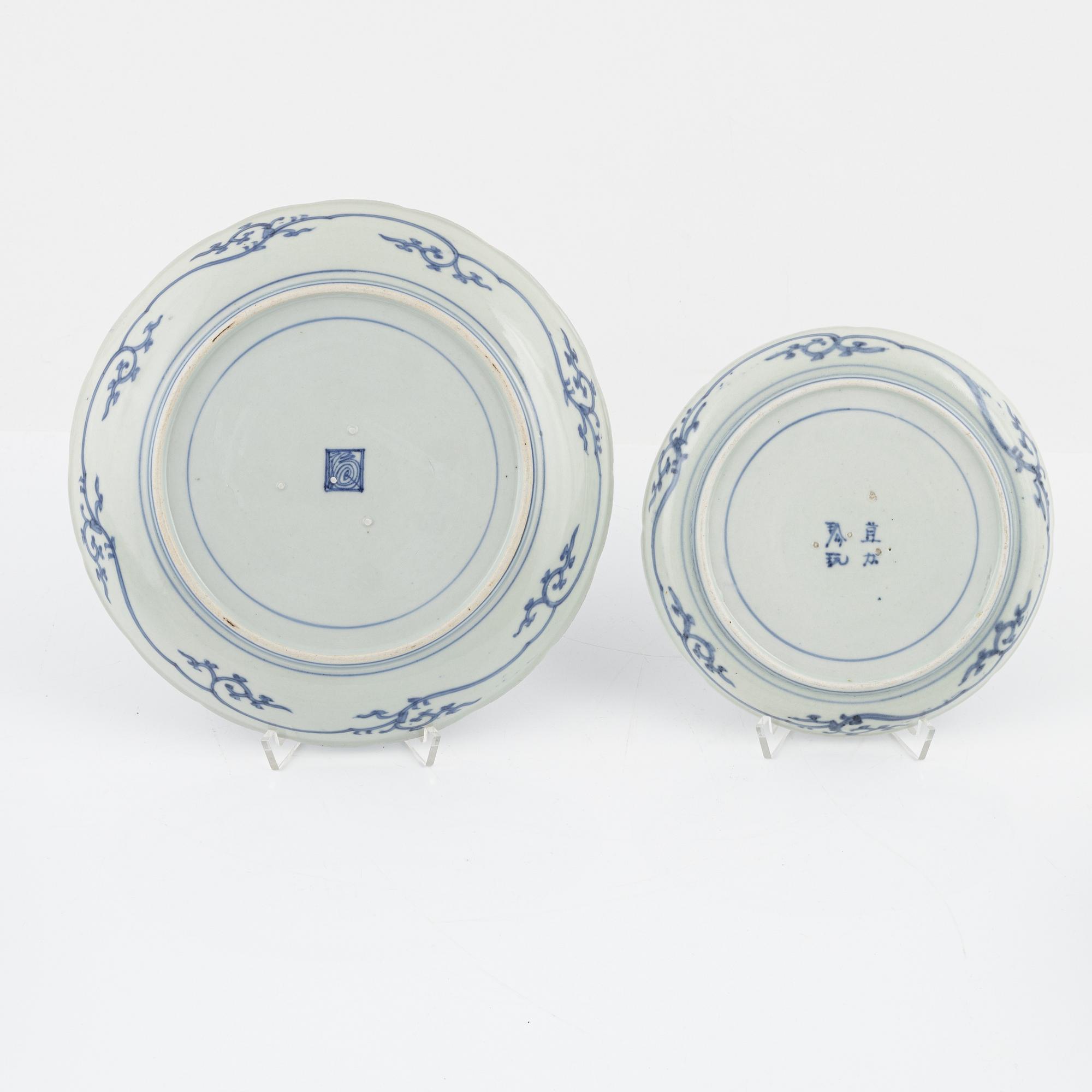 Servisdelar, porslin, 13 st, Japan, Meiji (1868-1912).