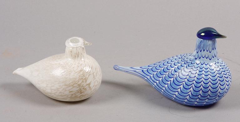 FIGURINER, 2 st, glas. Sig O. Toikka, Nuutajärvi.