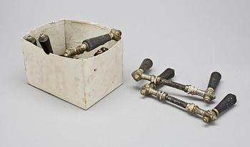 DÖRRHANDTAG, 5 par, 1900-talets början.