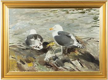 Mosse Stoopendaal, Gulls on a skerry.