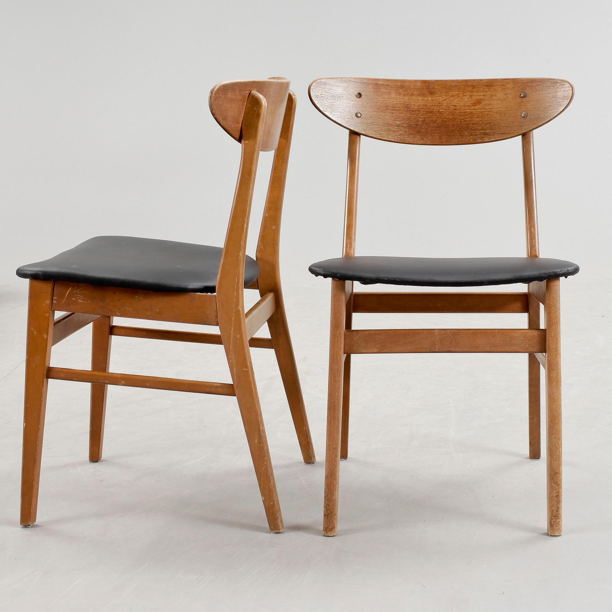 STOLAR, 6 st, Farstrup Möbelfabrik, Danmark, 1950/60-tal.