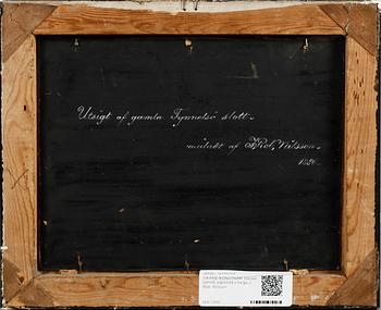 OKÄND KONSTNÄR, olja på pannå, signerad a tergo J. Rob. Nilsson.