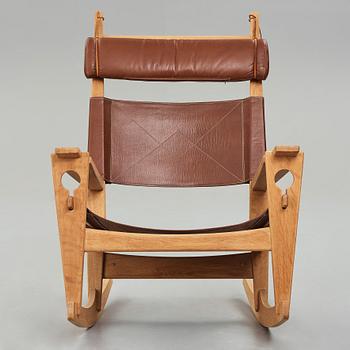HANS J WEGNER, gungstol, "GE673" "Nyckelhålet" Getama, Danmark 1970-tal.