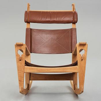 HANS J WEGNER, a rocking chair, model "GE673" "The Keyhole", Denmark 1970's.