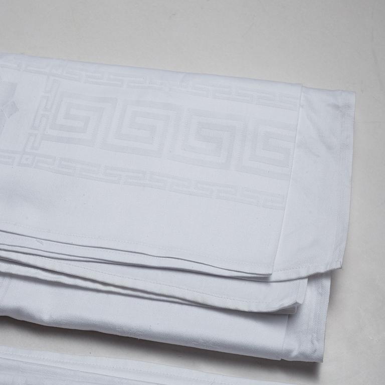 Dukar, 2 st, linnedamast, 1900-tal.