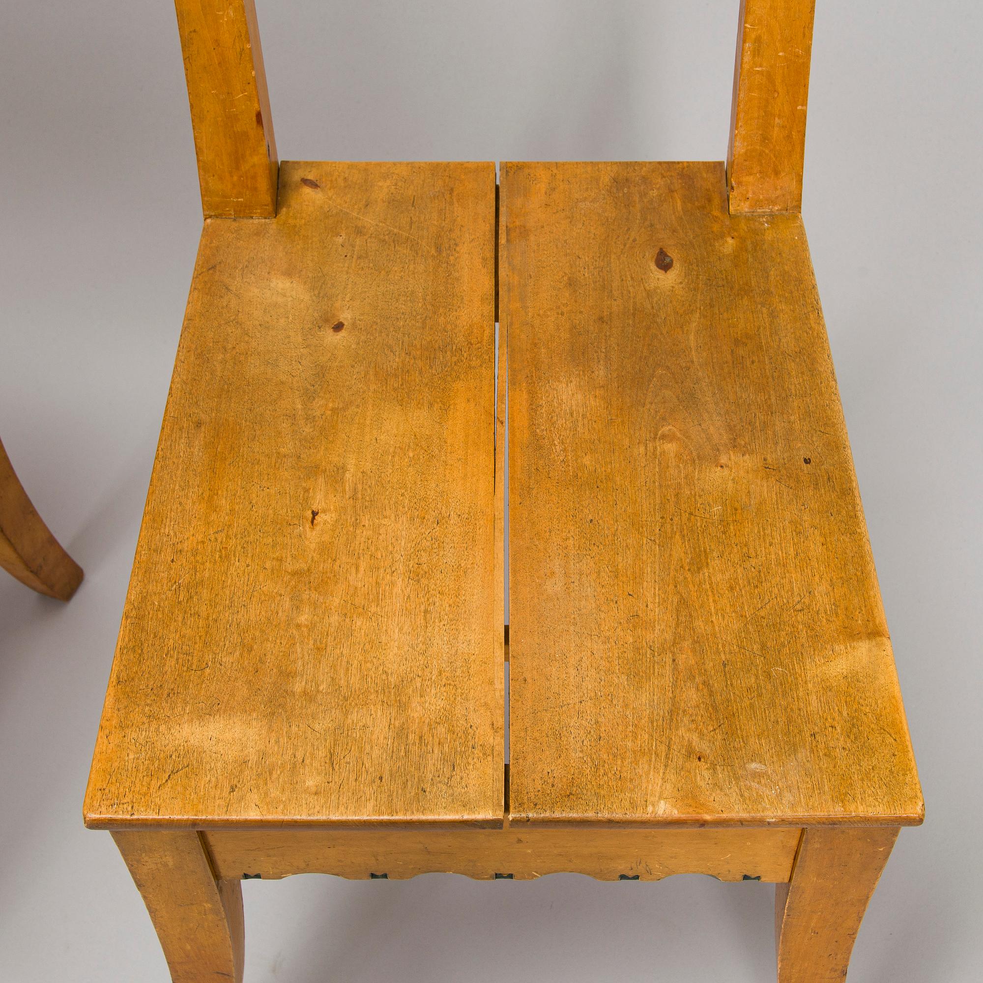 Yrjö Blomstedt, probably, chairs 4 pcs, circa 1900.