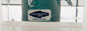 OIVA TOIKKA, AN ANNUAL CUBE, glass, signed Oiva Toikka Nuutajärvi marked 117.