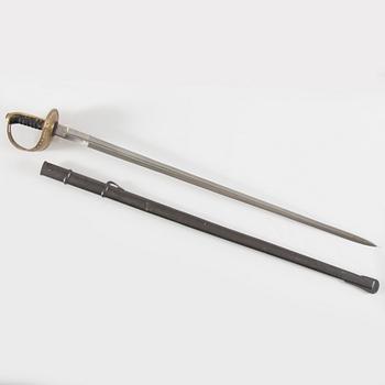 A Swedish cavalry sword model 1893 and a Swedish bayonet from around year 1900.