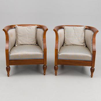 A mid-late 19th Century four-piece sofa suite.