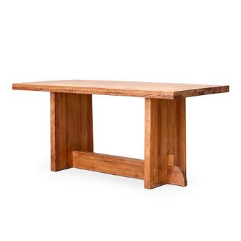 Axel Einar Hjorth, An Axel Einar Hjorth 'Lovö' stained pine dining table, Nordiska Kompaniet, NK, 1930's.