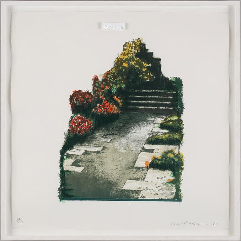 IVOR ABRAHAMS, färglitografi, sign o dat -75, numr 14/55.