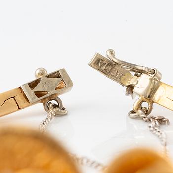 Theresia Hvorslev, armband 18K guld med runda briljantslipade diamanter, Lidköping 1979.
