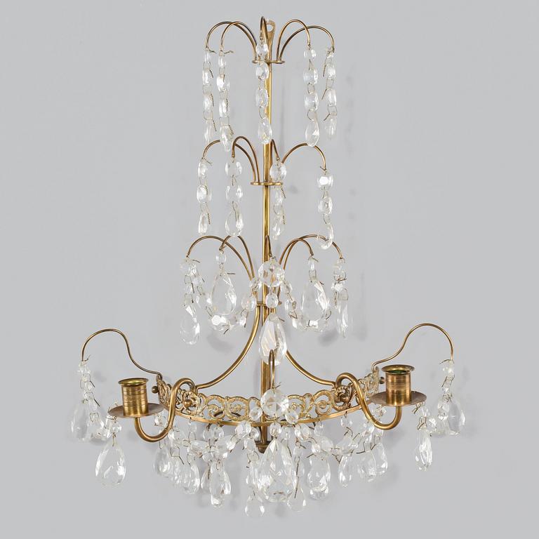 LAMPETTER, ett par, gustaviansk stil, 1900-talets mitt.