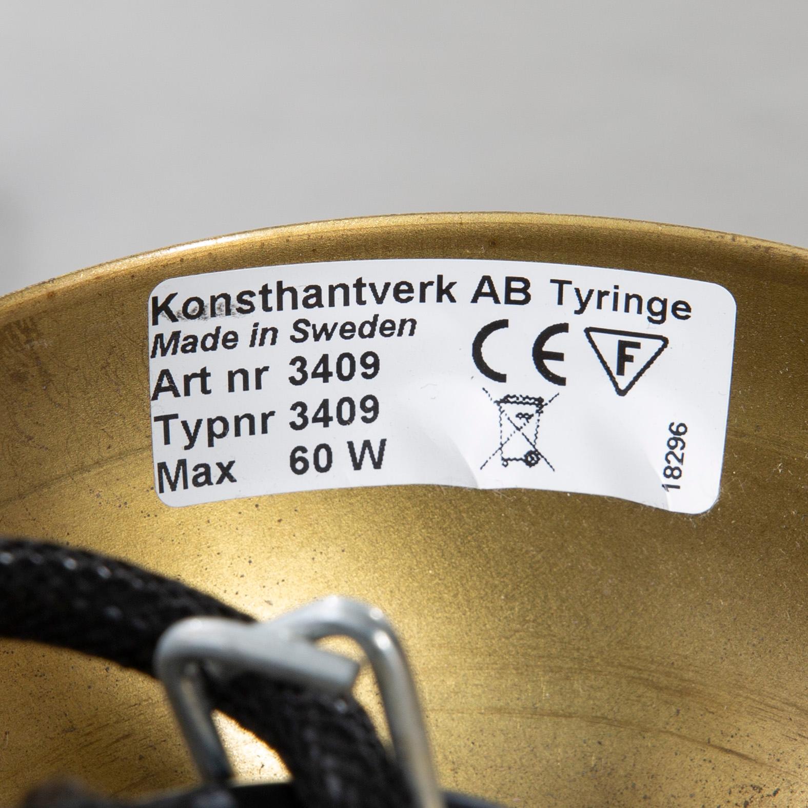 Ceiling lamps, a pair, "Pendel Rosdala", Sabina Grubbeson for Konsthantverk, 21st century.