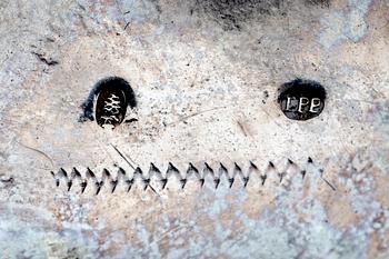 Johan  Petter Berg, sockerskrin silver rokoko Norrköping med åldermansranka.