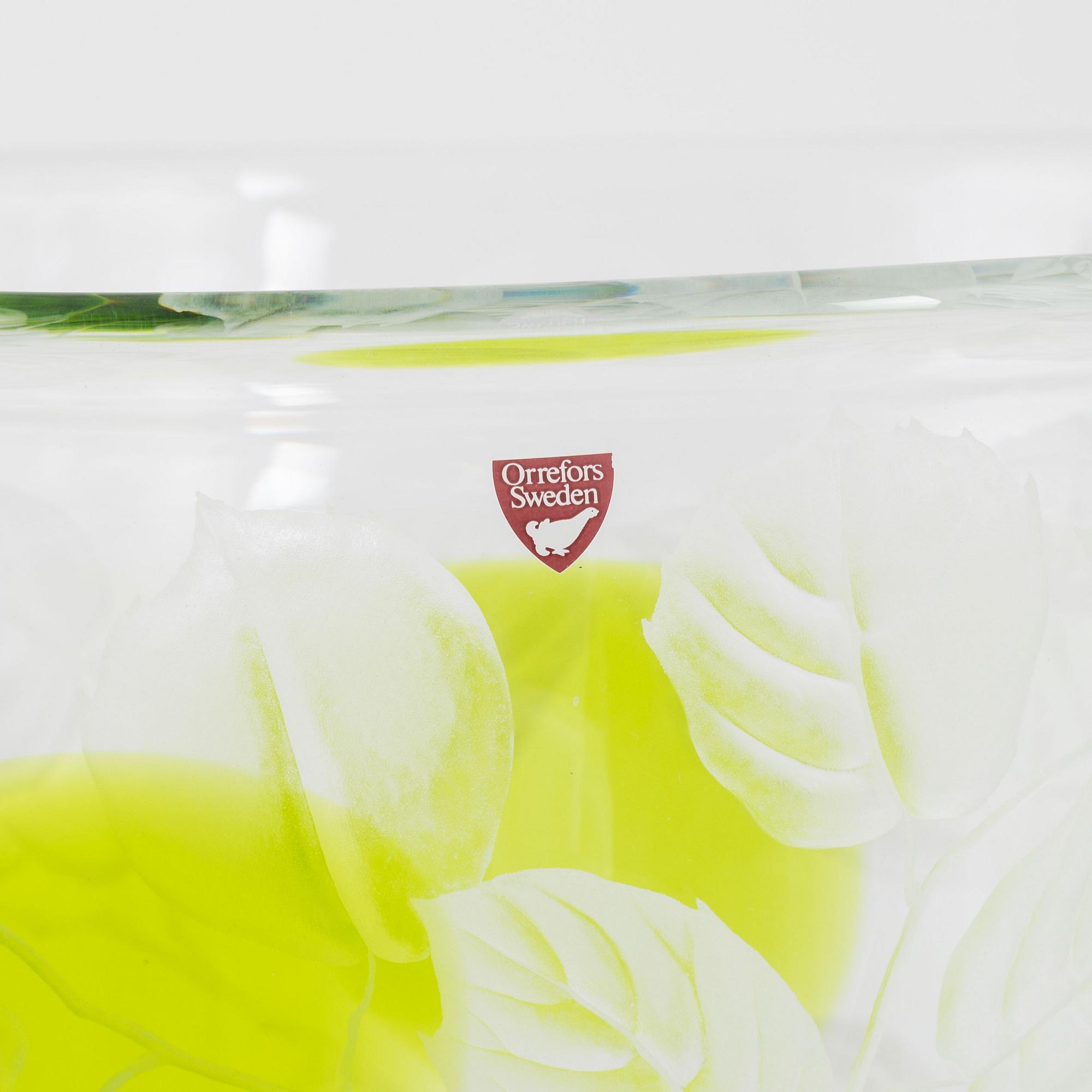 Olle Alberius, skål, Orrefors Gallery, 1987.