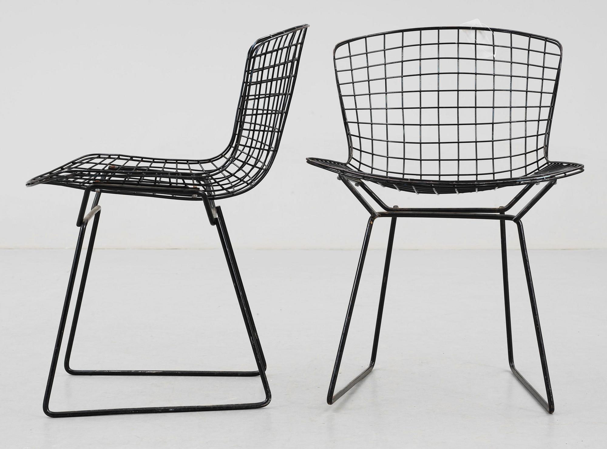 STOLAR, ett par, "Sidechair", design Harry Bertoia, 1960-tal.