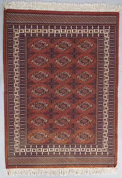 Three Afghan rugs. Ca 170x123 cm, 115x80 cm, and 117x57 cm.