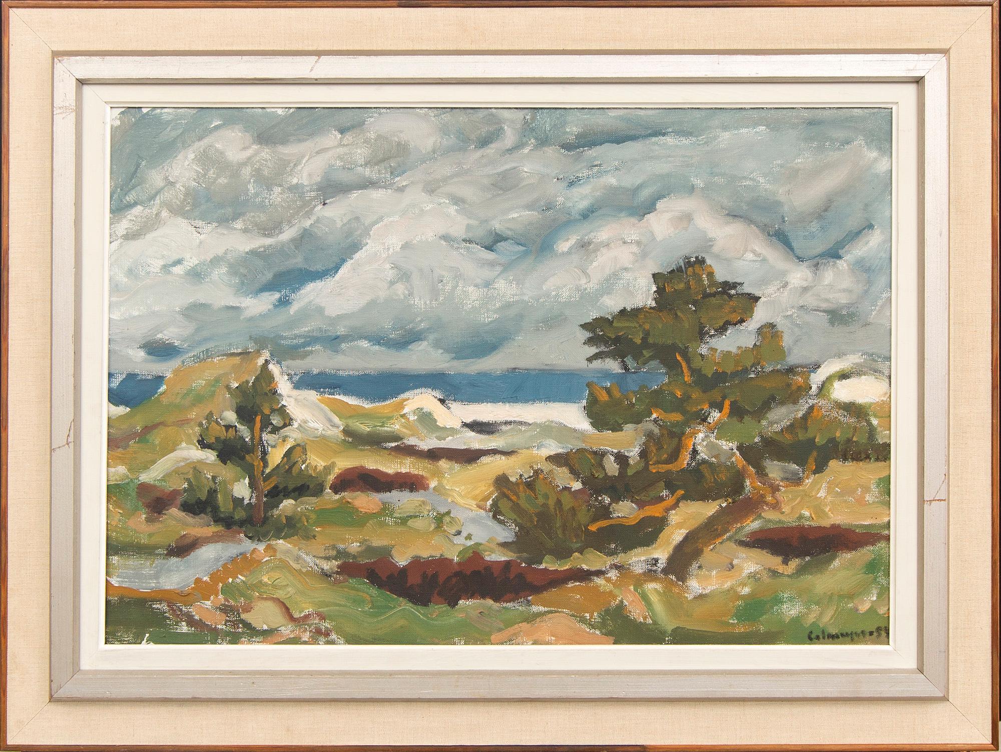 Gösta Calmeyer, oil on canvas signed and dated 55(?).