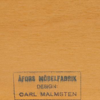 SÄNGAR, ett par och SÄNGBORD, ett par, Carl Malmsten, Åfors Möbelfabrik.