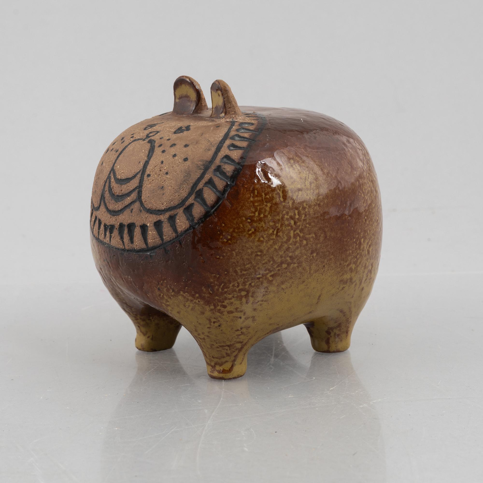 Lisa Larson, a 'Bulldog' figurine from the series 'Stora Zoo', Gustavsberg.