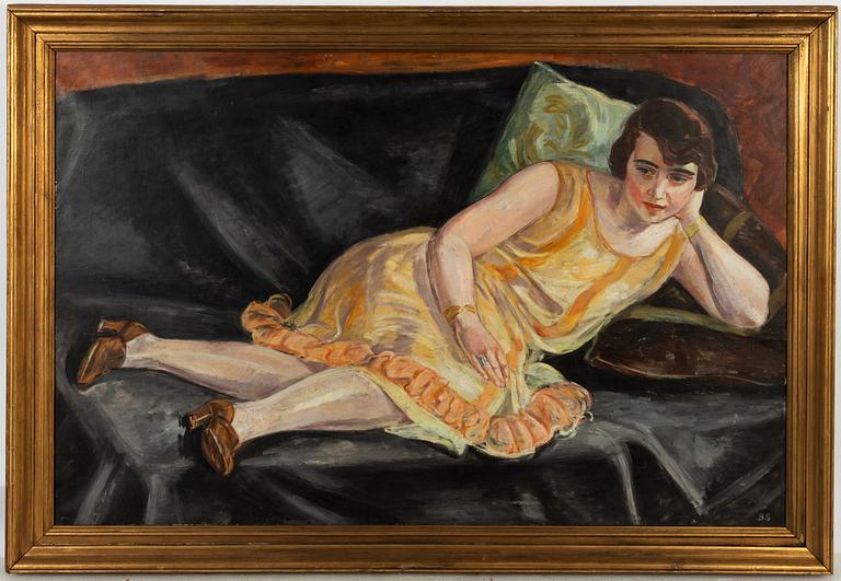 Birger Simonsson, olja på duk, signerad BS.