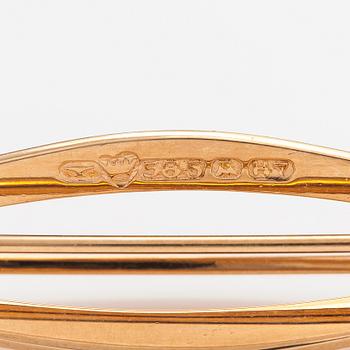 Elis Kauppi, A 14K gold brooch with smoky quartzes. Kupittaan kulta, Turku 1961.