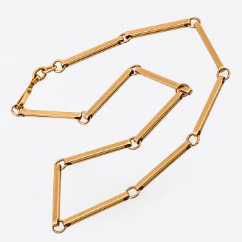 Necklace 18K gold, 26,8 g, approx 39 cm.