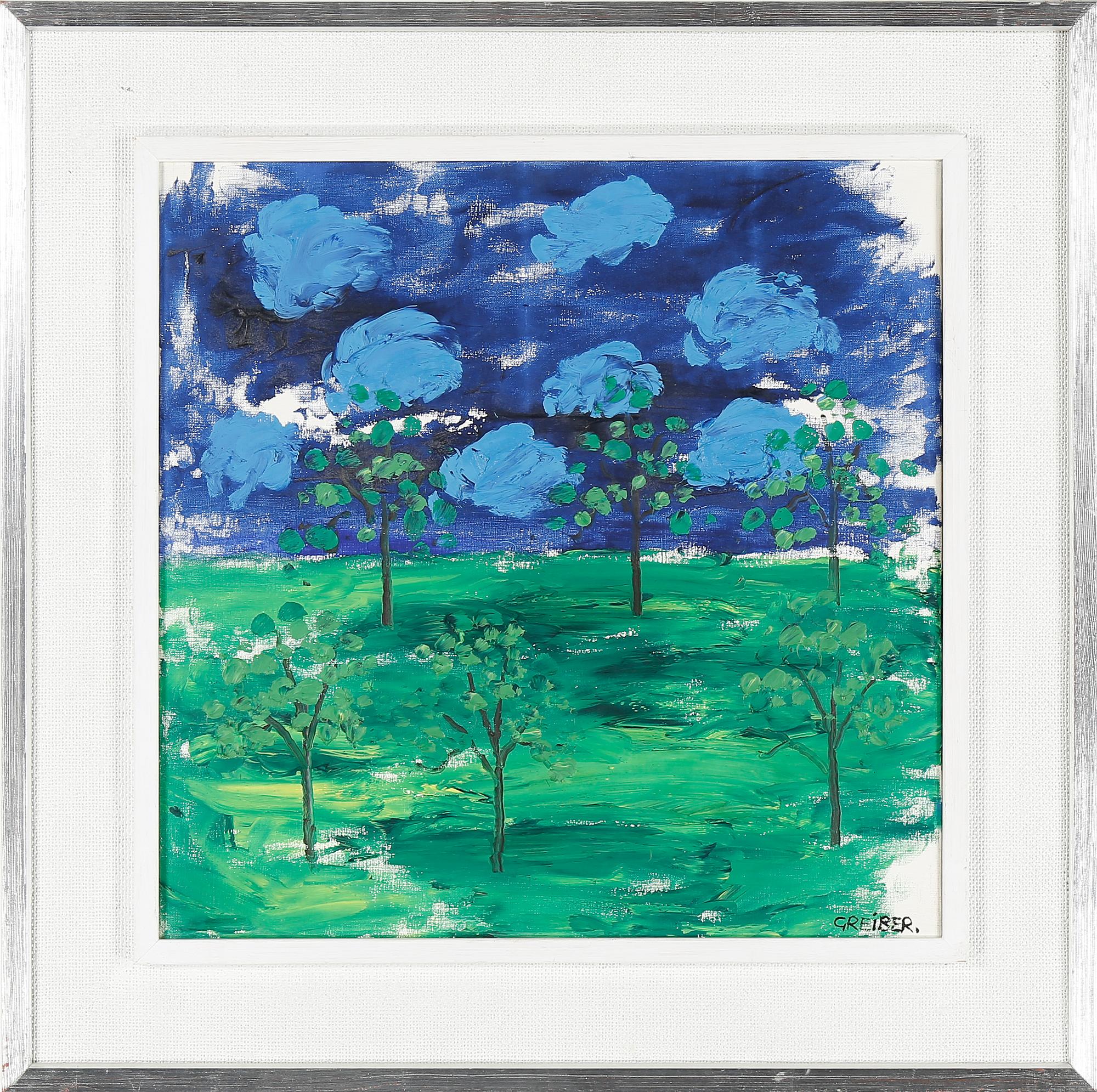 GUNNAR GREIBER, olja på duk, signerad.