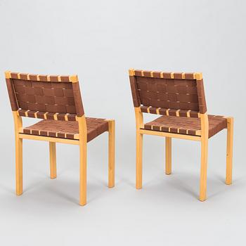 Alvar Aalto, a set of 8 chairs, model 611, Artek, Finland, late 20th century.