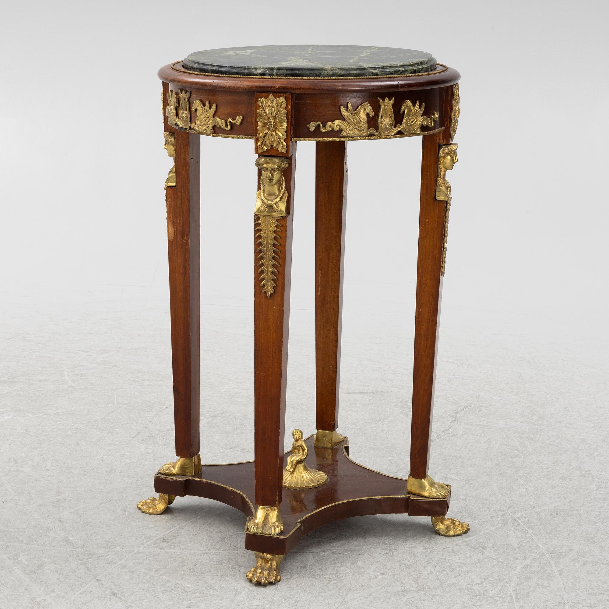 Side table, Empire style, late 19th century.