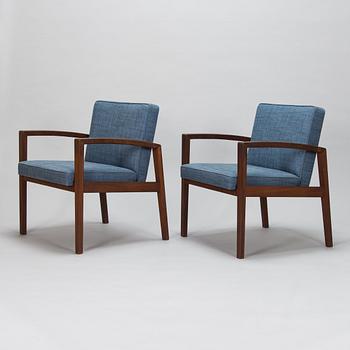 Carl Gustaf Hiort af Ornäs, a pair 1968 open armchairs, Hiort Tuote Puunveisto Oy - Träsnideri Ab, Finland.