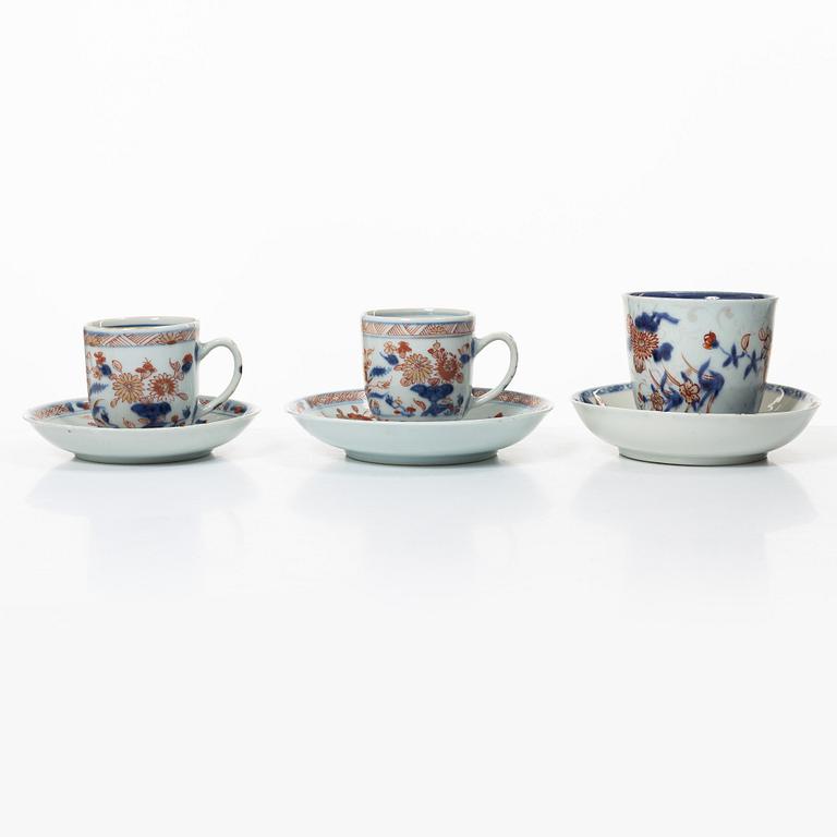 Six cups and four saucers, China, Qing dynasty, 18th century.