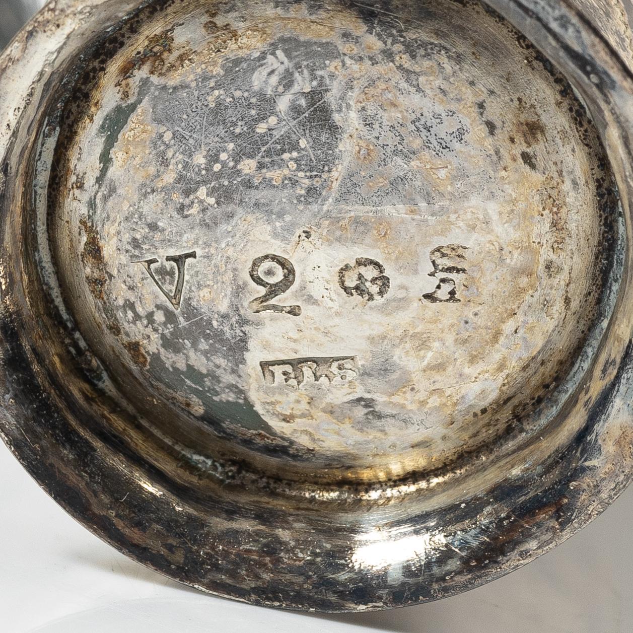 Four silver beakers, different masters, Sweden, 18th-19th century.