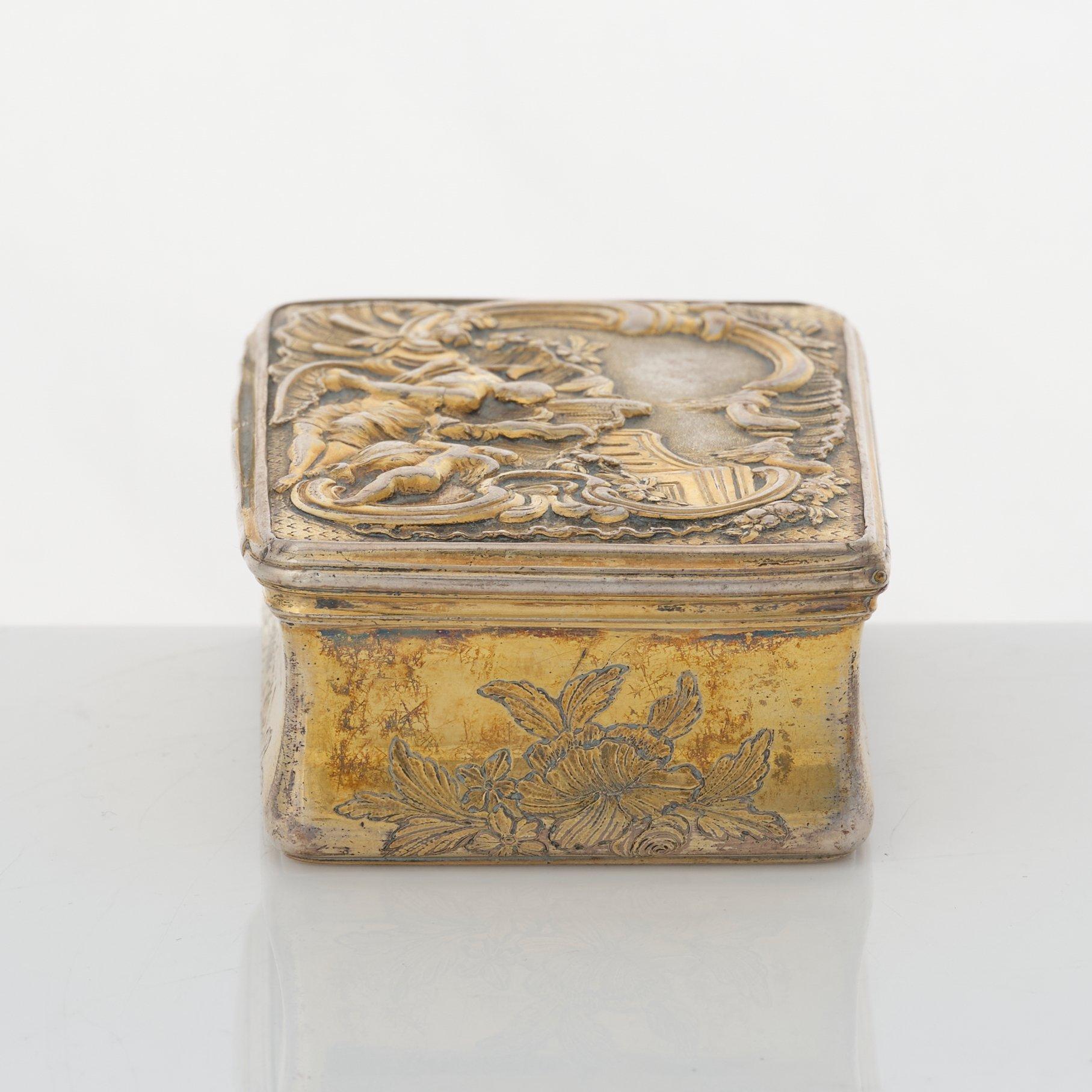 A Swedish Rococo silver-gilt snuff-box, mark of Kilian Kelson, Stockholm 1759.