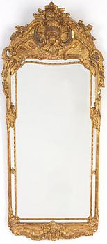 A Rococo style mirror, late 20th Century.